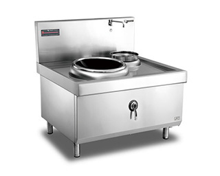 電磁單炒單尾小炒爐 尺寸:1100x1100x800+450mm